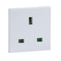 Knightsbridge 13A 1G White Unswitched Modular Socket (50x50mm) (NET13AWH)
