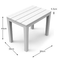 Trabella Roma Bench Seat (Set of 2) - White