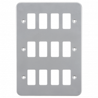 Knightsbridge Metalclad 12G grid faceplate - (GDFP0012M)