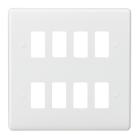 Knightsbridge Curved edge 8G grid faceplate (CUG8)