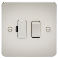 Knightsbridge Flat Plate 13A switched fused spur unit - pearl - (FP6300PL)