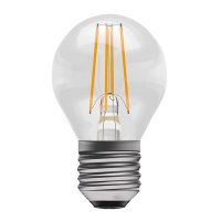 Bell 4W LED Filament Dimmable Round ES Clear 2700K - (05316)