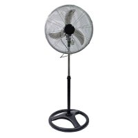 Prem-I-Air 18"(49 cm) Black/Silver Oscillating Pedestal HV Fan with 3 Speed Settings and Extra Weighted Base for Stability - (EH1804)