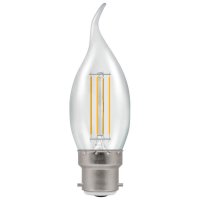 Crompton 5w LED Bent-Tip Candle Filament Clear Dimmable 2700K  BC-B22d - (12134)