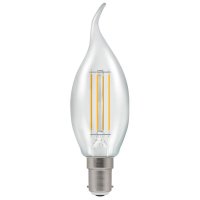 Crompton 5w LED Bent-Tip Candle Filament Clear Dimmable 2700K  SBC-B15d - (12141)
