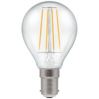 Crompton 5w LED Round Filament Clear Dimmable 2700K SBC-B15d - (7222)
