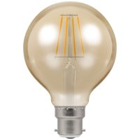 Crompton 5w LED Globe G80 Filament Antique  Dimmable 2200K BC-B22d - (4269)