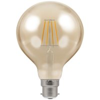 Crompton 5w LED Globe G95 Filament Antique  Dimmable 2200K BC-B22d - (4283)
