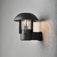 Konstsmide Heimdal Wall Lamp, Black/Clear - (404-750)