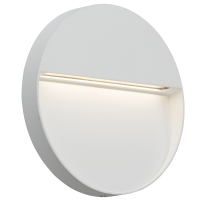 Knightsbridge 230V IP44 4W LED Round Wall /Guide light - White - (LWR4W)