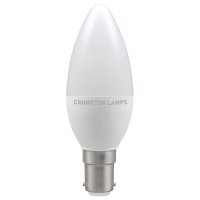 Crompton LED Thermal Plastic Candle 5W 2700K Dimmable SBC-B15d (14558)