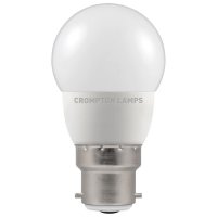 Crompton LED Round Thermal Plastic  Dimmable  5.5W  6500K  BC (9370)
