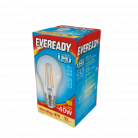 Eveready 4w LED Filament GLS Clear ES Warm White (S15484)