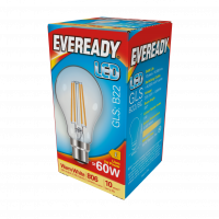 Eveready 7w LED Filament GLS Clear BC Warm White (S15485)