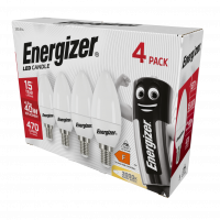 Energizer 4.9W LED Candle SES Warm White 4 Pack (S14330)