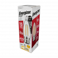 Energizer 5w LED Filament Candle Clear BC Warm White Dimmable (S12855)
