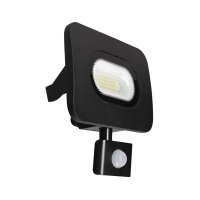Meridian 30W LED Slim curved floodlight with PIR and integrated junction box, 2400Lm, 6500K (OVFL30PIR)