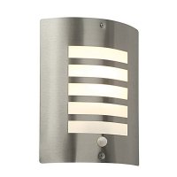 Saxby Bianco Stainless Steel 60W PIR 1lt Outdoor Wall Light (ST031FPIR)