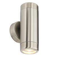 Saxby Atlantis LED 7W Stainless Steel 2lt Outdoor Wall Light (14015)