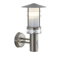 Saxby Pagoda Brushed Stainless Steel PIR 1lt LED 9.2W Lantern (13924)