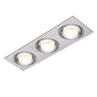 Saxby Tetra Brushed Silver 50W Tilt Triple Downlight (52405)