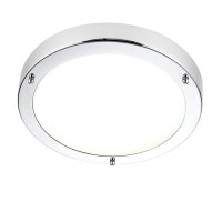 Saxby Chrome Portico 9W LED Bathroom Ceiling Light (54675)