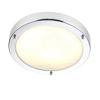 Saxby Portico Chrome 60W Bathroom Ceiling Light (59850)