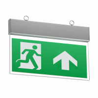 Knightsbridge 230V IP20 Ceiling Mounted LED Emergency Exit Sign (maintained/non-maintained) (EMSWING)