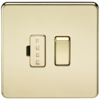 Knightsbridge Screwless 13A Switched Fused Spur Unit - Polished Brass (SF6300PB)