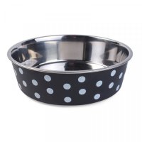 Zoon Polka Dog Bowl 21cm Navy