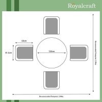 Royalcraft Sorrento 4 Seat Black Round Deluxe Recliner Set