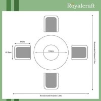 Royalcraft Sorrento 8pc Black Round Deluxe Recliner Set