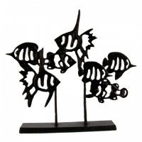 Elur Iron Ornament Angel Fish Shoal 33cm