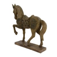 Elur Carved Wood Effect Horse 39cm