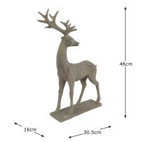 Elur Carved Wood Effect Deer 46cm