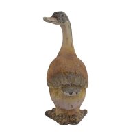 Elur Carved Wood Effect Goose 30cm