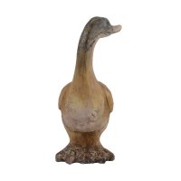 Elur Carved Wood Effect Goose 30cm