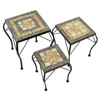 Summer Terrace Brava Square Plant Stand (Set of 3) - Low