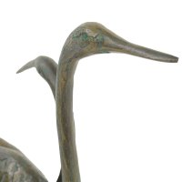 Solstice Sculptures Egrets 58cm in Dark Verdigris