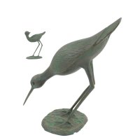 Solstice Sculptures Sandpipers Pair 31&29cm in Dark Verdigris