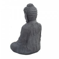 Solstice Sculptures Buddha Sitting 61cm in Charcoal Effect