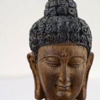 Elur Carved Wood Effect Buddha Sitting 29cm