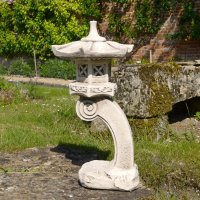 Solstice Sculptures Pagoda Tall 59cm in Antique Stone Effect