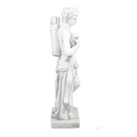 Solstice Sculptures Hector Hunter Boy 83cm in White Stone Effect