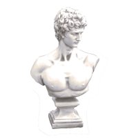 Solstice Sculptures David Bust 59cm in White Stone Effect