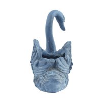 Solstice Sculptures Swan Planter 41cm in Blue Iron Effect
