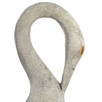 Solstice Sculptures Egret Low 58cm -Weathered Light Stone Effect