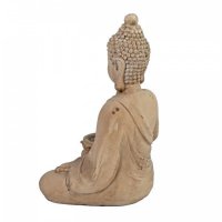 Solstice Sculptures Buddha Sitting 42cm - Weathered Stone Effect