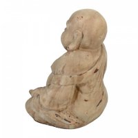 Solstice Sculptures Buddhist Monk 34cm in Weathered Stone Effect