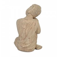 Solstice Sculptures Buddha Crouching 37cm -Weathered StoneEffect